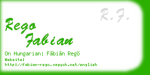 rego fabian business card